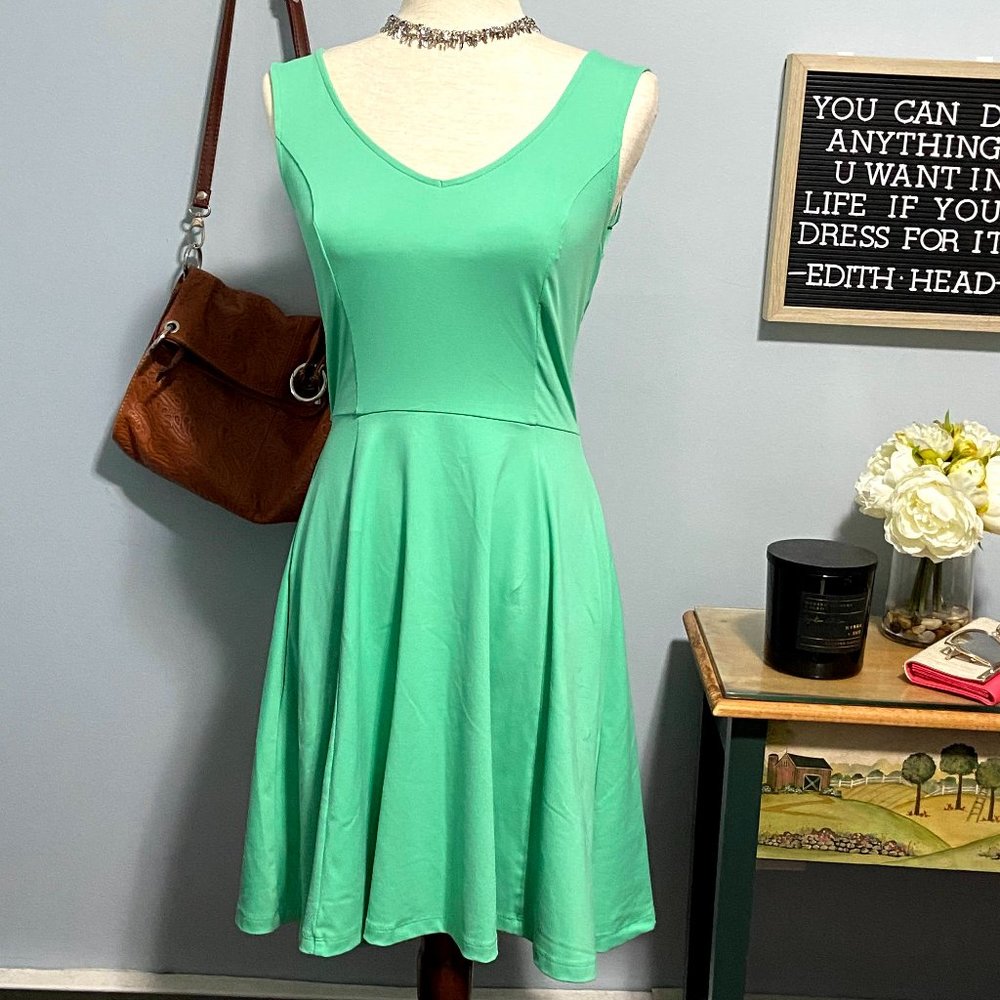 Green Skater Dress